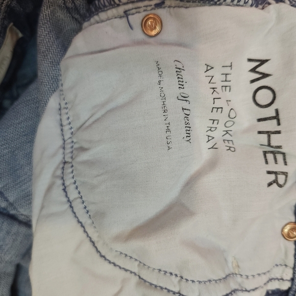 Mother Jeans The Ankle Frey Size 24 Chain Of Destiny Blue - Picture 9 of 10